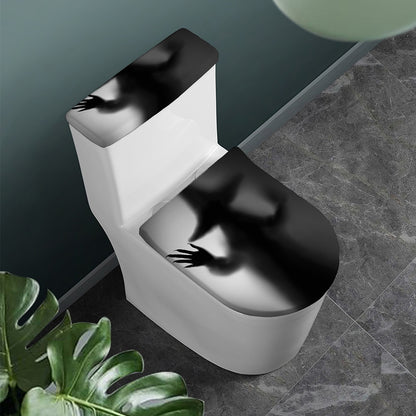 Halloween Horror Witch Print Toilet Lid And Tank Cover Set