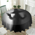 Halloween Horror Witch Print Waterproof Round Tablecloth
