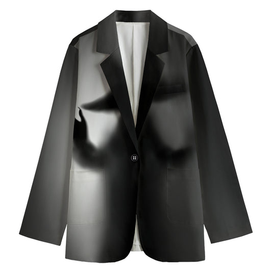 Halloween Horror Witch Print Women's Cotton Blazer