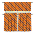 Halloween Line Pattern Print 3 Piece Kitchen Curtains
