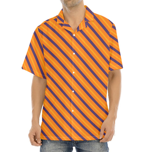 Halloween Line Pattern Print Aloha Shirt