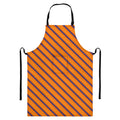 Halloween Line Pattern Print Bib Apron With Pocket