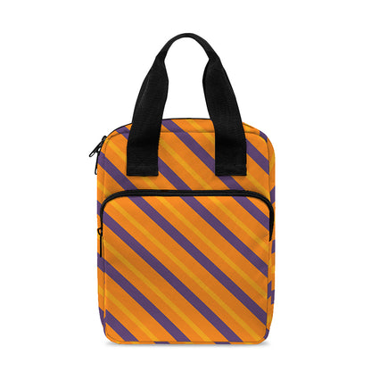 Halloween Line Pattern Print Bible Tote Bag