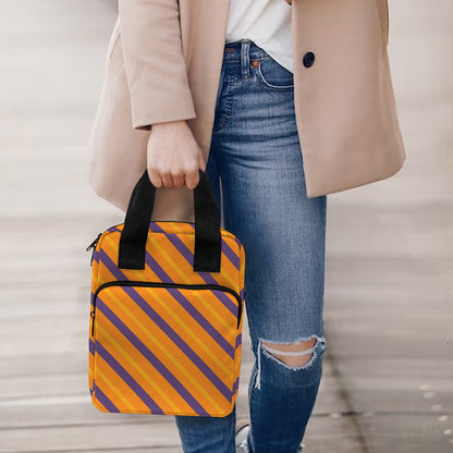 Halloween Line Pattern Print Bible Tote Bag