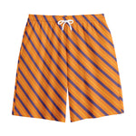 Halloween Line Pattern Print Cotton Shorts