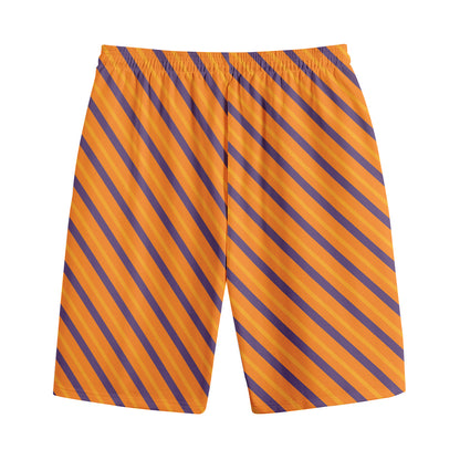Halloween Line Pattern Print Cotton Shorts