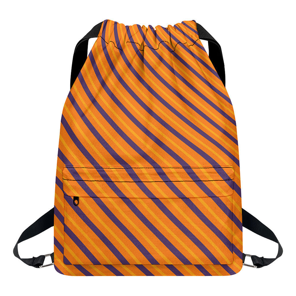 Halloween Line Pattern Print Drawstring Backpack