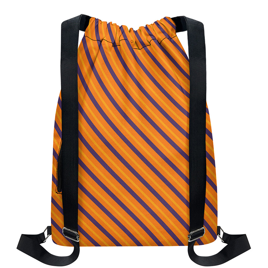 Halloween Line Pattern Print Drawstring Backpack