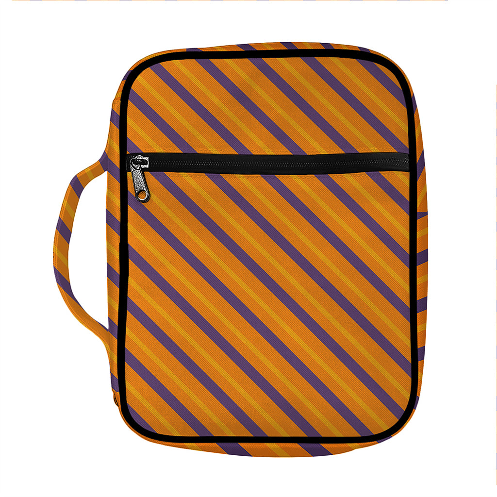 Halloween Line Pattern Print Front Pocket Bible Bag