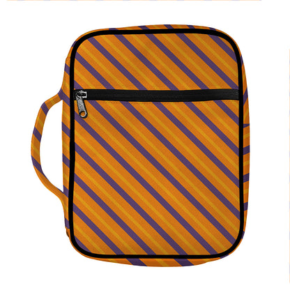 Halloween Line Pattern Print Front Pocket Bible Bag