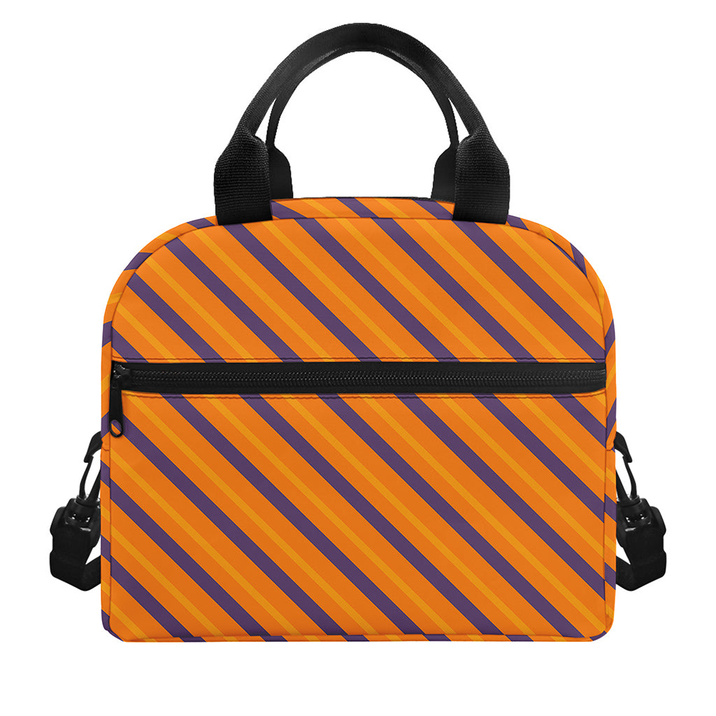 Halloween Line Pattern Print Insulated Lunch Bag