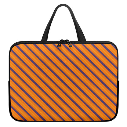 Halloween Line Pattern Print Laptop Sleeve With Handle
