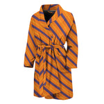 Halloween Line Pattern Print Men's Bathrobe