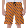 Halloween Line Pattern Print Men's Beach Shorts