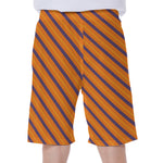 Halloween Line Pattern Print Men's Beach Shorts
