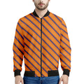 Halloween Line Pattern Print Men's Bomber Jacket