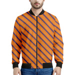 Halloween Line Pattern Print Men's Bomber Jacket