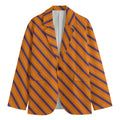 Halloween Line Pattern Print Men's Cotton Blazer