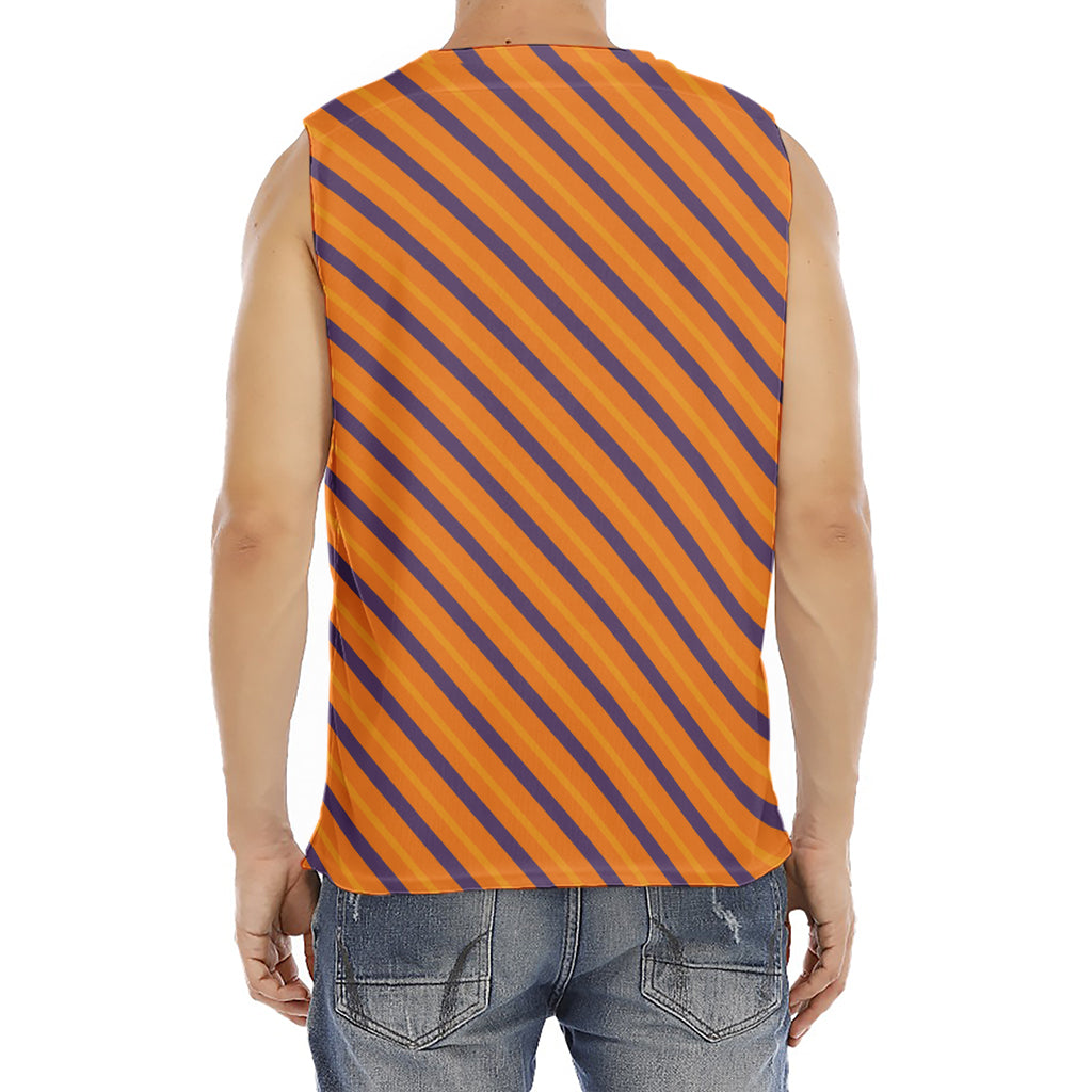 Halloween Line Pattern Print Men's Fitness Tank Top