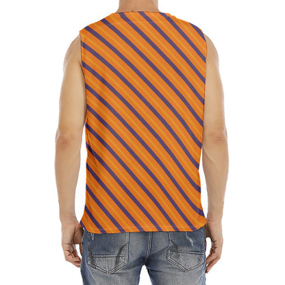 Halloween Line Pattern Print Men's Fitness Tank Top