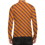 Halloween Line Pattern Print Men's Long Sleeve Rash Guard