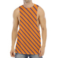Halloween Line Pattern Print Men's Muscle Tank Top