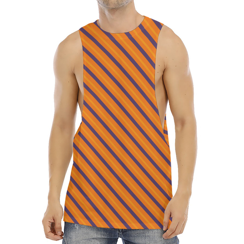 Halloween Line Pattern Print Men's Muscle Tank Top