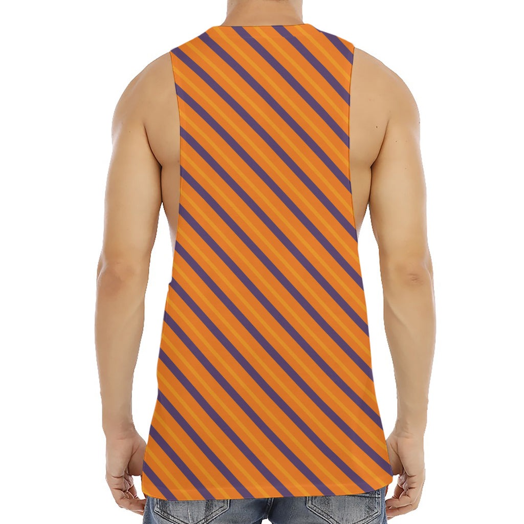 Halloween Line Pattern Print Men's Muscle Tank Top