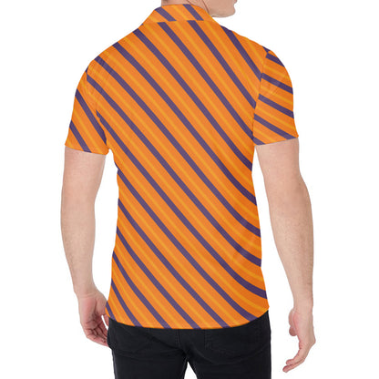Halloween Line Pattern Print Men's Shirt