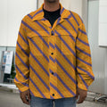 Halloween Line Pattern Print Men's Shirt Jacket