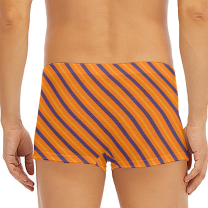 Halloween Line Pattern Print Men's Short Boxer Briefs
