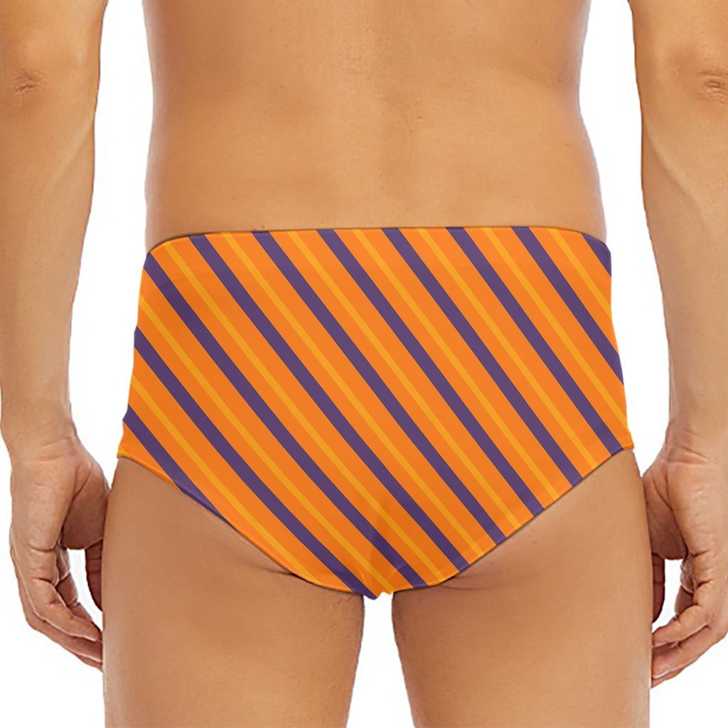 Halloween Line Pattern Print Men's Triangle Swim Briefs