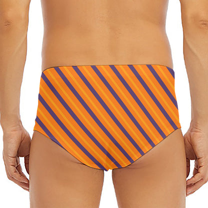 Halloween Line Pattern Print Men's Triangle Swim Briefs