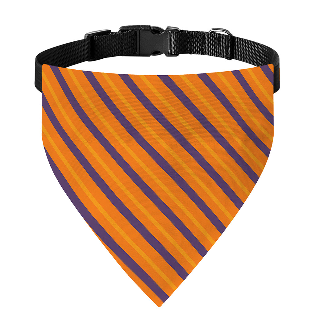 Halloween Line Pattern Print Over The Collar Dog Bandana