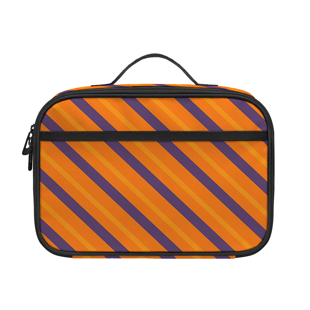 Halloween Line Pattern Print Portable Lunch Bag