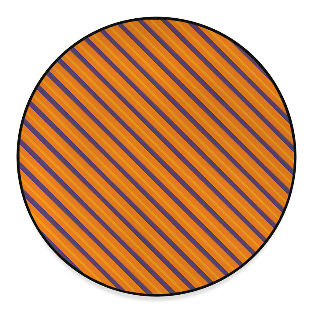 Halloween Line Pattern Print Round Floor Mat
