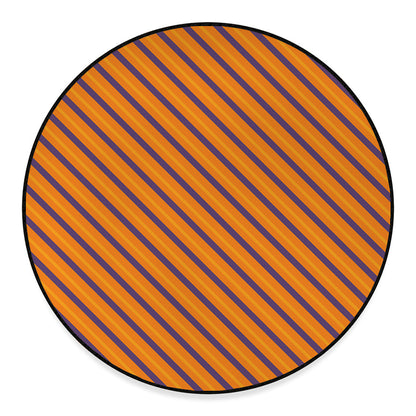 Halloween Line Pattern Print Round Floor Mat