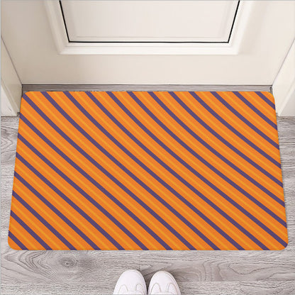 Halloween Line Pattern Print Rubber Doormat