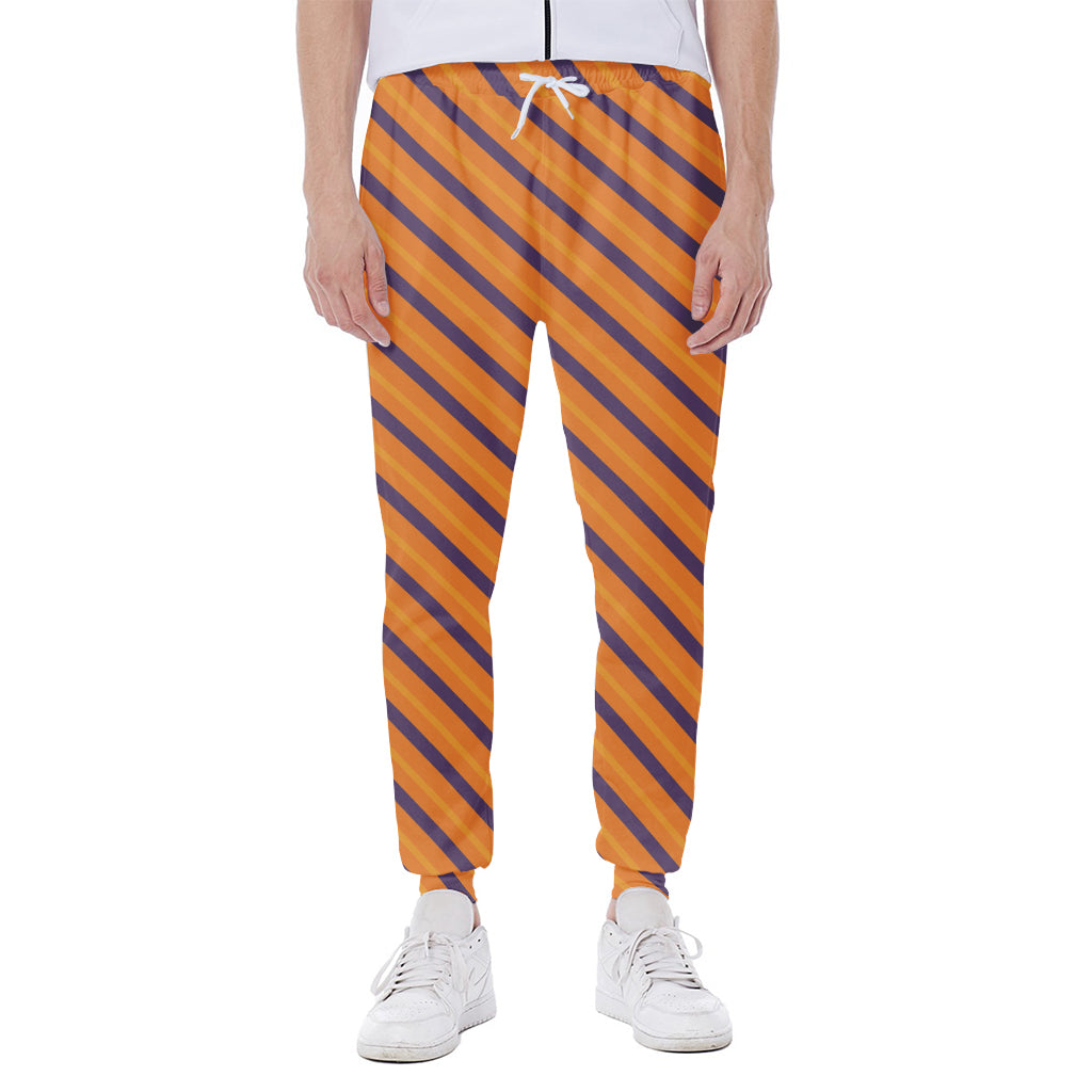 Halloween Line Pattern Print Scuba Joggers