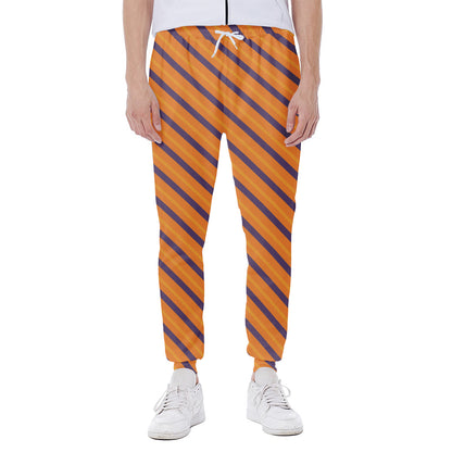 Halloween Line Pattern Print Scuba Joggers