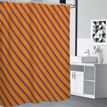 Halloween Line Pattern Print Shower Curtain
