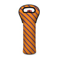 Halloween Line Pattern Print Single Neoprene Wine Tote