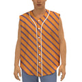 Halloween Line Pattern Print Sleeveless Baseball Jersey