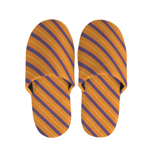 Halloween Line Pattern Print Slippers