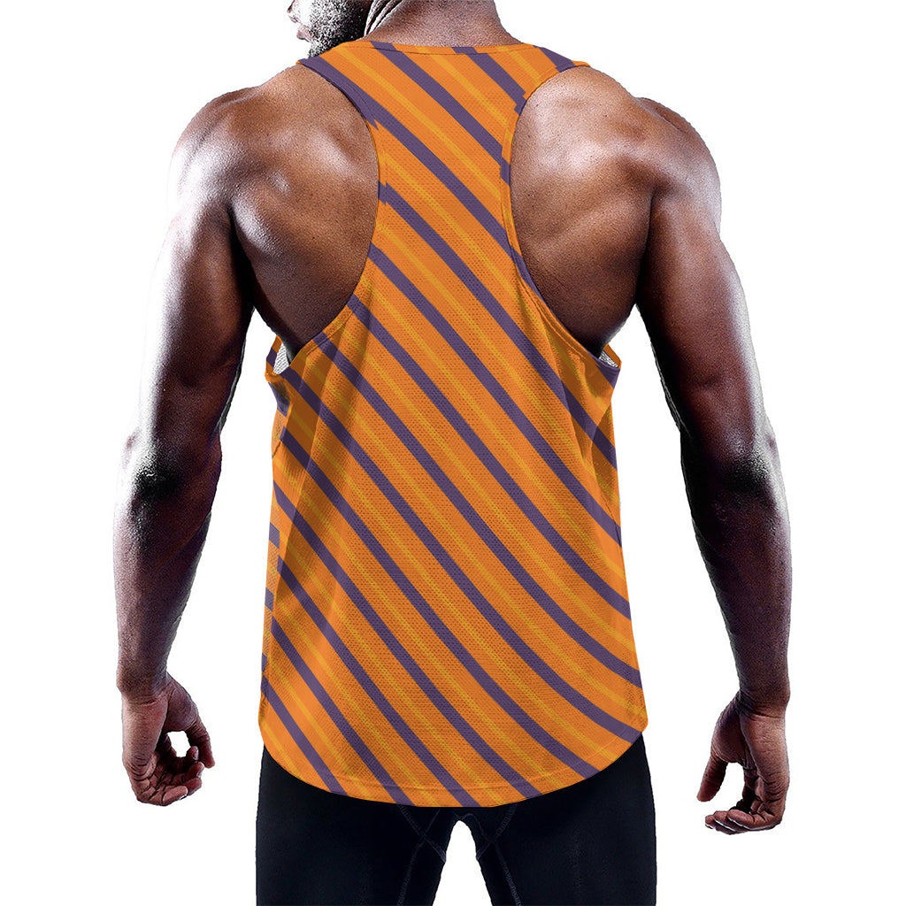 Halloween Line Pattern Print Training Tank Top