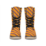 Halloween Line Pattern Print Winter Boots