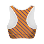 Halloween Line Pattern Print Women's Sports Bra