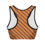 Halloween Line Pattern Print Women's Sports Bra