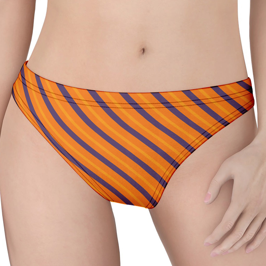 Halloween Line Pattern Print Women's Thong