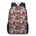 Halloween Monsters Pattern Print 17 Inch Backpack